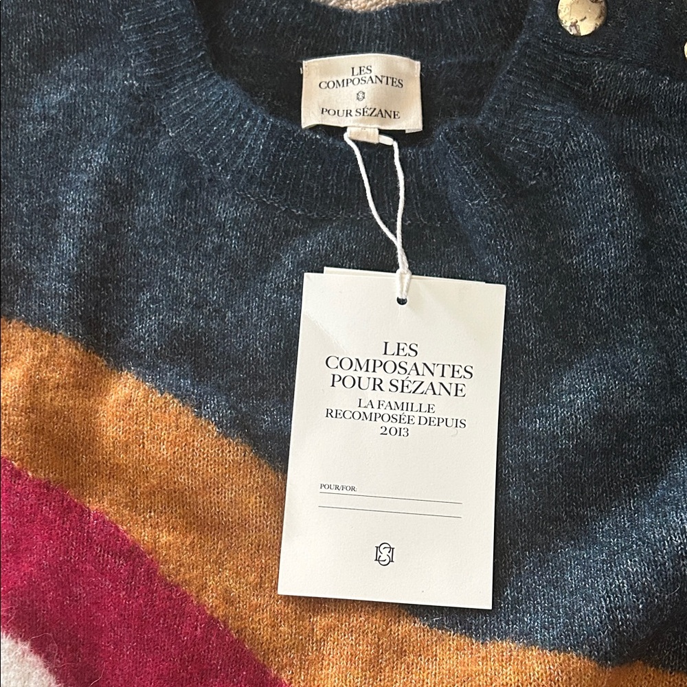 Sezane NWT Multicolor Luxurious Merino Wool Mohair Sweater Top **Size S** ๐บ๐บ - Picture 6 of 7